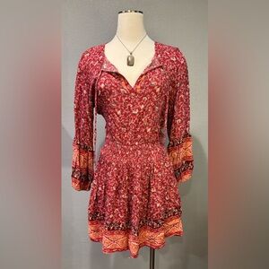 American Eagle Outfitters Pink Tiered Ruffled Sundress